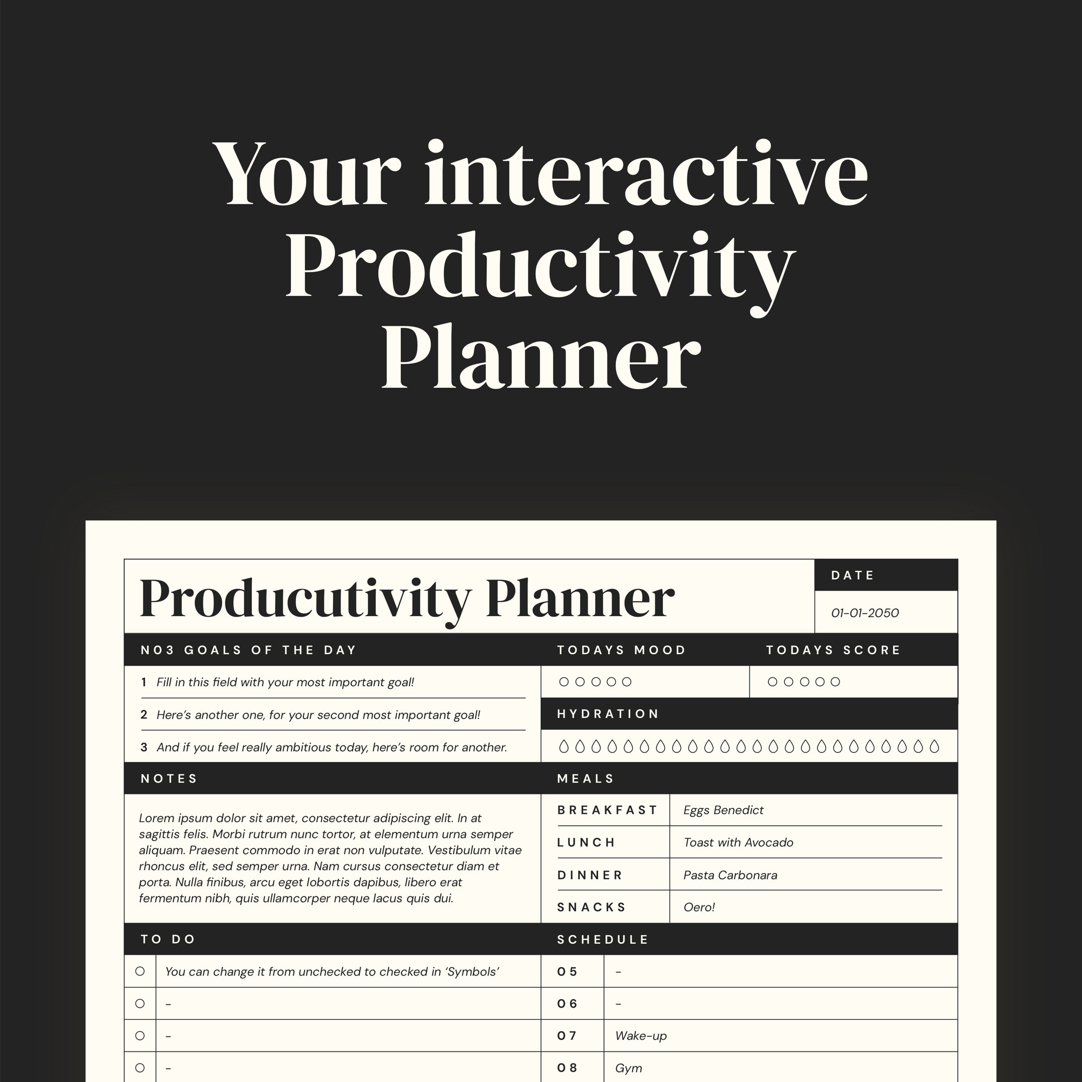 Productivity Planner